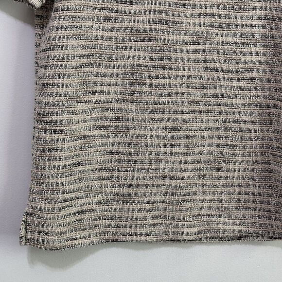 Postmark Anthropologie Boucle Tweed Top Tee S Short Sleeve Zipper Casual Boho - Picture 4 of 9
